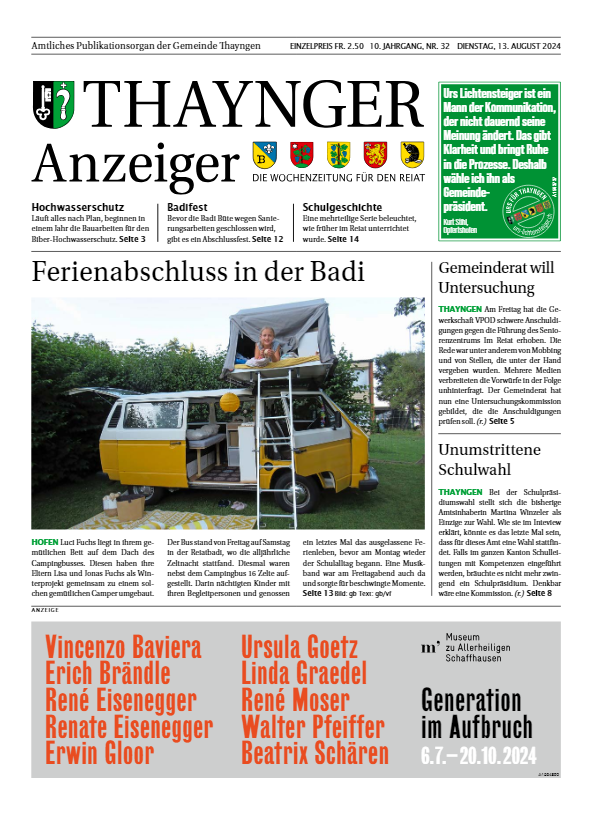 Thaynger Anzeiger vom 13. August 2024