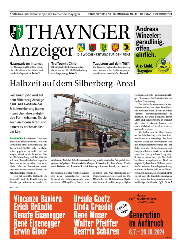 Thaynger Anzeiger vom 8. Oktober 2024