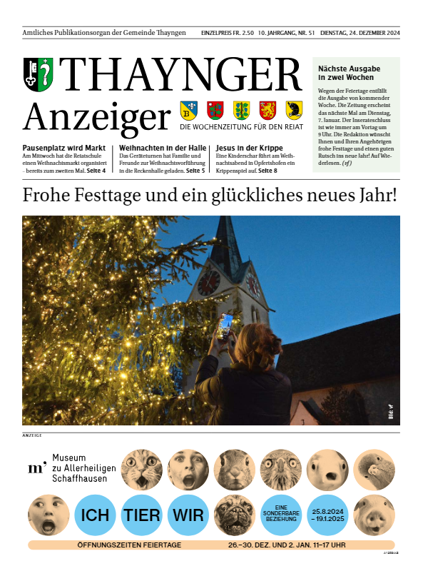 Thaynger Anzeiger vom 24. Dezember 2024