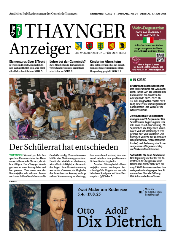 Thaynger Anzeiger vom 17. Juni 2025