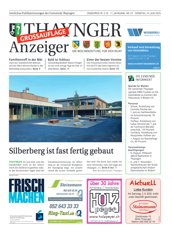 Thaynger Anzeiger vom 24. Juni 2025