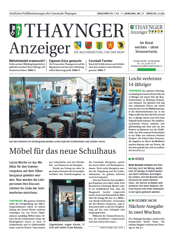 Thaynger Anzeiger vom 8. Juli 2025