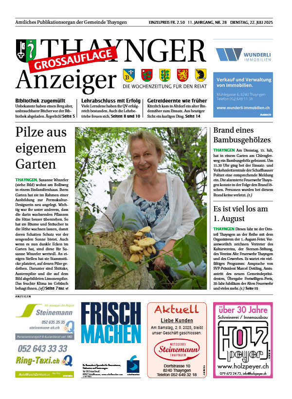 Thaynger Anzeiger vom 22. Juli 2025