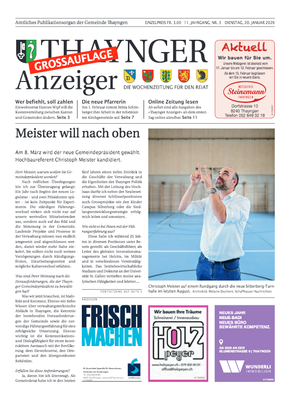 Thaynger Anzeiger vom 20. Januar 2026 Thaynger Anzeiger vom 20. Januar 2026