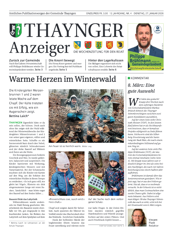 Thaynger Anzeiger vom 27. Janua 2026