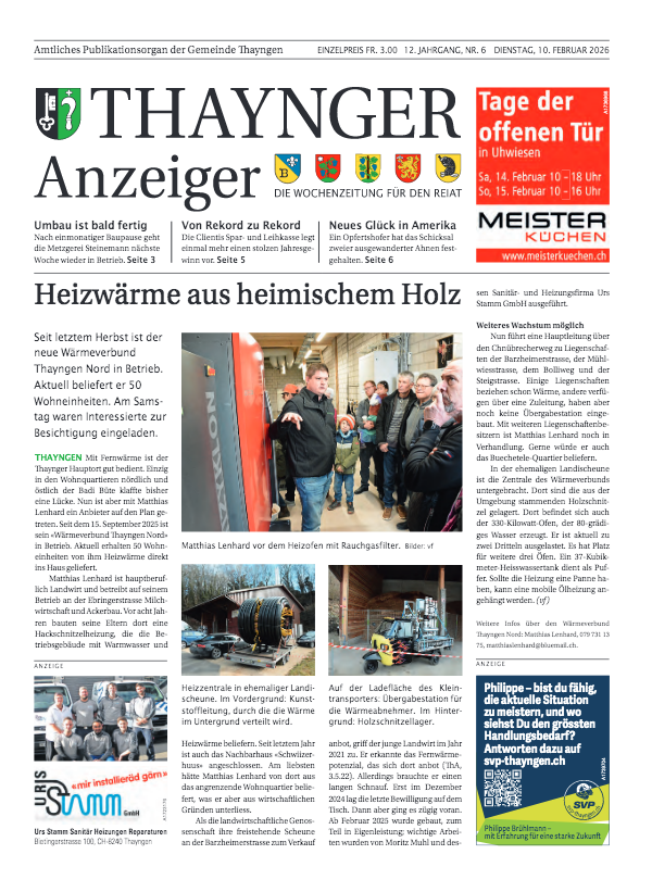 Thaynger Anzeiger, 10. Februar 2026