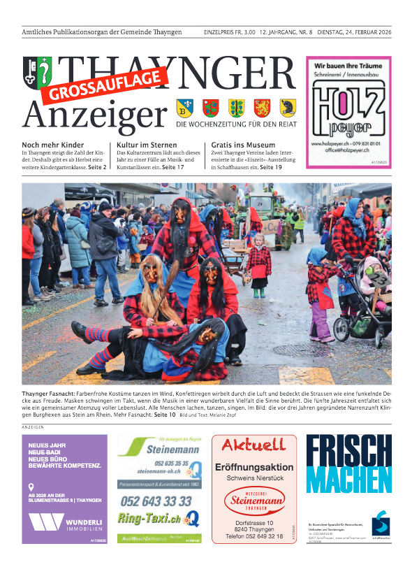 Thaynger Anzeiger vom 24. Februar 2026 Thaynger Anzeiger vom 24. Februar 2026