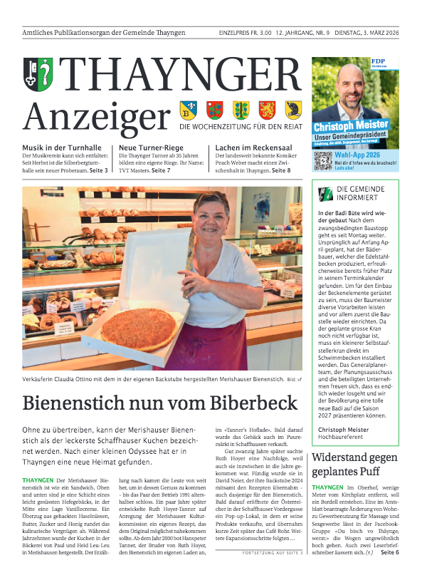 Thaynger Anzeiger vom 3. März 2026