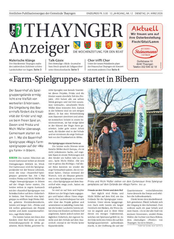 Thaynger Anzeiger vom 24. März 2026