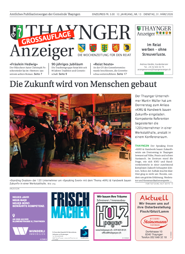 Thaynger Anzeiger vom 31. März 2026 Thaynger Anzeiger vom 31. März 2026
