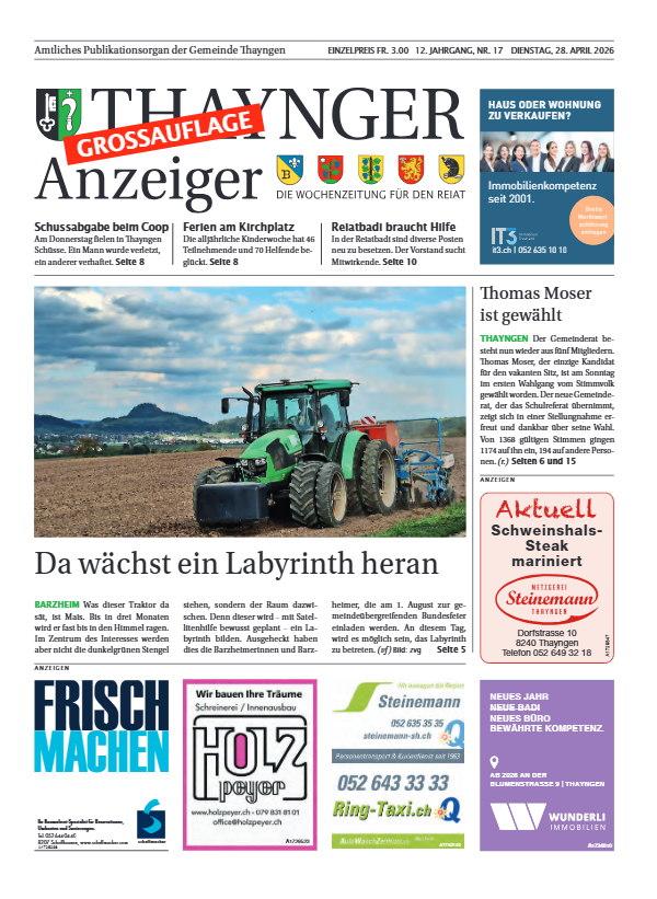 Thaynger Anzeiger vom 28. April 2026