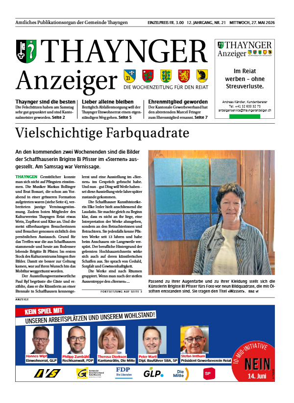 Thaynger Anzeiger vom 27. Mai 2026 Thaynger Anzeiger vom 27. Mai 2026